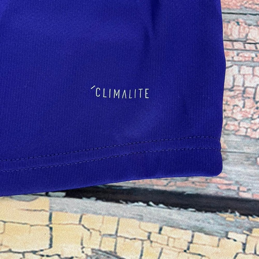 NWT 18. Adidas Collegiate Purple/Bl L 1/4 Zip graphic Co Climalite Dry - Picture 4 of 7